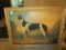 Vintage Design Greyhound Picture Print in Gilted Wooden Frame/Matt