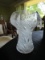 Crystal Glass Raised Narrow-To-Wide Top Vase Sawtooth Rim