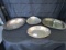 Silverplate Lot - Triangle Dish, Oval Dish, Divided Server w/ Handle