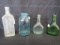 Lot - Blue Bell Mason Jar, Vintage Dr. Miles Medical Co. Apothecary Bottle