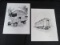 2 Ink Print Pictures Vintage Truck/Train Scenes, Truck 11/50, Train 3125