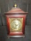 Quartz Wooden, Brass Face Mantle Clock Urn Finial