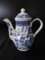 Churchill England Willow Ceramic Asian Motif Carafe w/ Lid