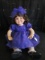 Marie Osmond  © 2007 #16/500 Doll Porcelain Head/Hands/Feet Purple Dress w/ Bow