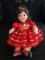 Marie Osmond © 2007 #0386/2500 Doll Porcelain Head/Hands/Feet Red Gilted Band Dress