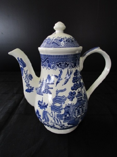 Churchill England Willow Ceramic Asian Motif Carafe w/ Lid