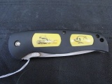Folding Dolphin Motif Pen Knife, Stainless Steel 440 on Knife