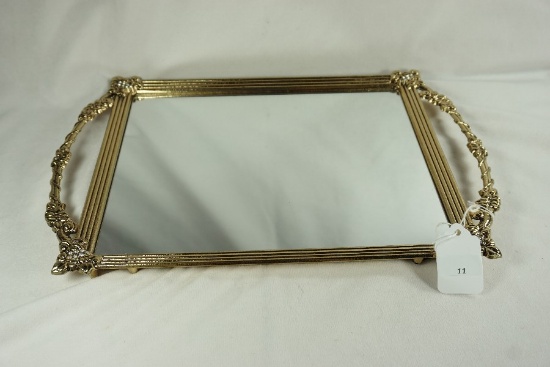 Vintage Vanity Mirrored Tray