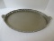 Royal Holland Pewter Oval Handled Serving Tray w/ Pierced Gallery Scrollwork