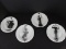 Set - 4 Neiman-Marcus Gein Vintage Black & White Fashion Designs Plates