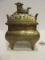 Brass Footed Incense Burner/Pot Pourri Box Classic Engraved Oriental Design