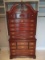Exceptional Cherry Chippendale Style Bonnet Top Chest on Chest