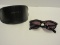 PRADA Cat Eye Ladies Sunglasses w/ Black Frame, Purple Gradient Lens