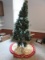 Prelite Flocked Slim Christmas Tree w/ Skirt