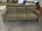 Henredon Upholstery Collection Transitional Modern Style Formal Sofa w/ Wood Trim