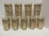 9 Kentucky Derby Churchill Downs 1974 100th Anniversary Mint Julep Souvenir Glass Tumblers