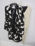 2 Diane Von Furstenburg Garments Dress Beige/Black/White