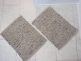 2 RH Ben Soleimani Rug Collection Chunky Flatweave Accent Rugs Grey Color