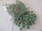 Assortment Glass Marbles Cat's Eye Various Colors