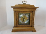 Elegant Howard Miller 2 Jewel Keywind Carriage Style Mantel Clock