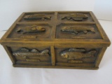 Molded Various Fish Relief Design Covered Box