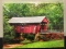 Rustic Photo Red Wooden Watercrossing on Wood/Canvas Frame by Blaine Owens