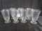 Libbey Glass Floral Pattern Glastonbury 7 Water Goblets