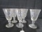 5 Oval Pattern Water Goblet w/ Raised Stem