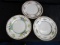 Royal Doulton England 3 Plates Hand Painted Floral Pattern
