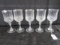 5 Diamond Cut Port Glasses 6 1/2