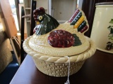 Poppytrail by Metlox Ceramic Homestead Pattern Vintage Hen on Nest