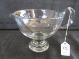 Wide Body Clear Glass Pitcher Scallop Stem