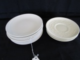 Lot - 8 Johnson Bros White Ceramic Plates 6 5/8