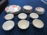 Franciscan Dinnerware Ceramic Lot - Pink Flower/Branch Motif