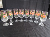 Franciscan Desert Rose 12oz. Iced Tea Glass Goblets on Pedestal Stems