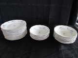 Haviland Blue Floral Silver Trim Pattern Lot