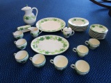 Franciscan Earthenware Lot - Tall Pitcher, 8 Saucers, 8 Cups, Creamer/Sugar, Butter Dish