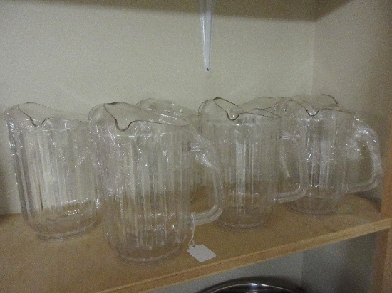 7 Plastic Pitchers w/ 3 Pour Spouts