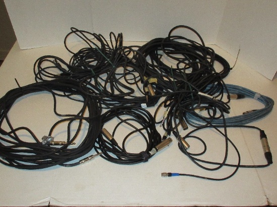 Lot - Misc. Microphone Cables Audio 14AWG Speaker Cable, Low Noise Balanced Cables, Etc.
