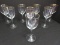 8 Noritake Crystal Troy Pattern Gold Rim Water Goblets Hand Blown