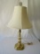 Brass Barley Twist Design Table Lamp on Stair Step Style Base