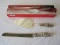 Godinger Holiday Collection Silverplated Santa Cake Knife & Server Set in Box