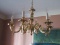 Elegant Brass 6 Arm Candlestick Traditional Style Chandelier