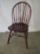 Windsor Style Cherry Arched Contoured Back Chair w/ Ring Turned Legs