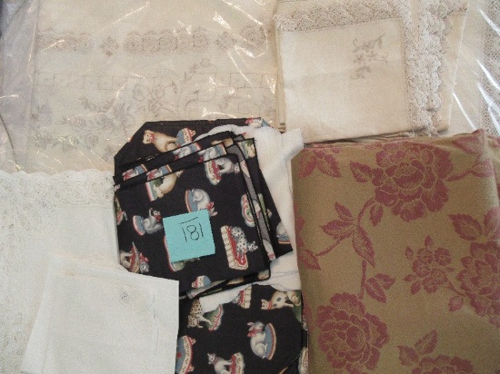 Wow! Super Linen Lot - Battenberg Lace Placemats, Purchased Overseas Needlework/Crochet