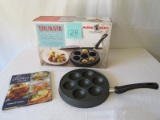 Nordicware Ebelskiver Filled Pancake Pan w/ Great Breakfast Book