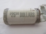$25 Twenty Five Dollars Roll of Susan B. Anthony Dollar Coins
