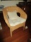 Wicker Arch Back Chair Curved Arms