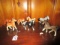 7 Japan Stamped Porcelain Horses Décor Figurines