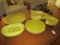 Russel Wright Mfg. by Steubenville Green Ceramics 5 Soup Bowls, Oval Platter 13 1/4